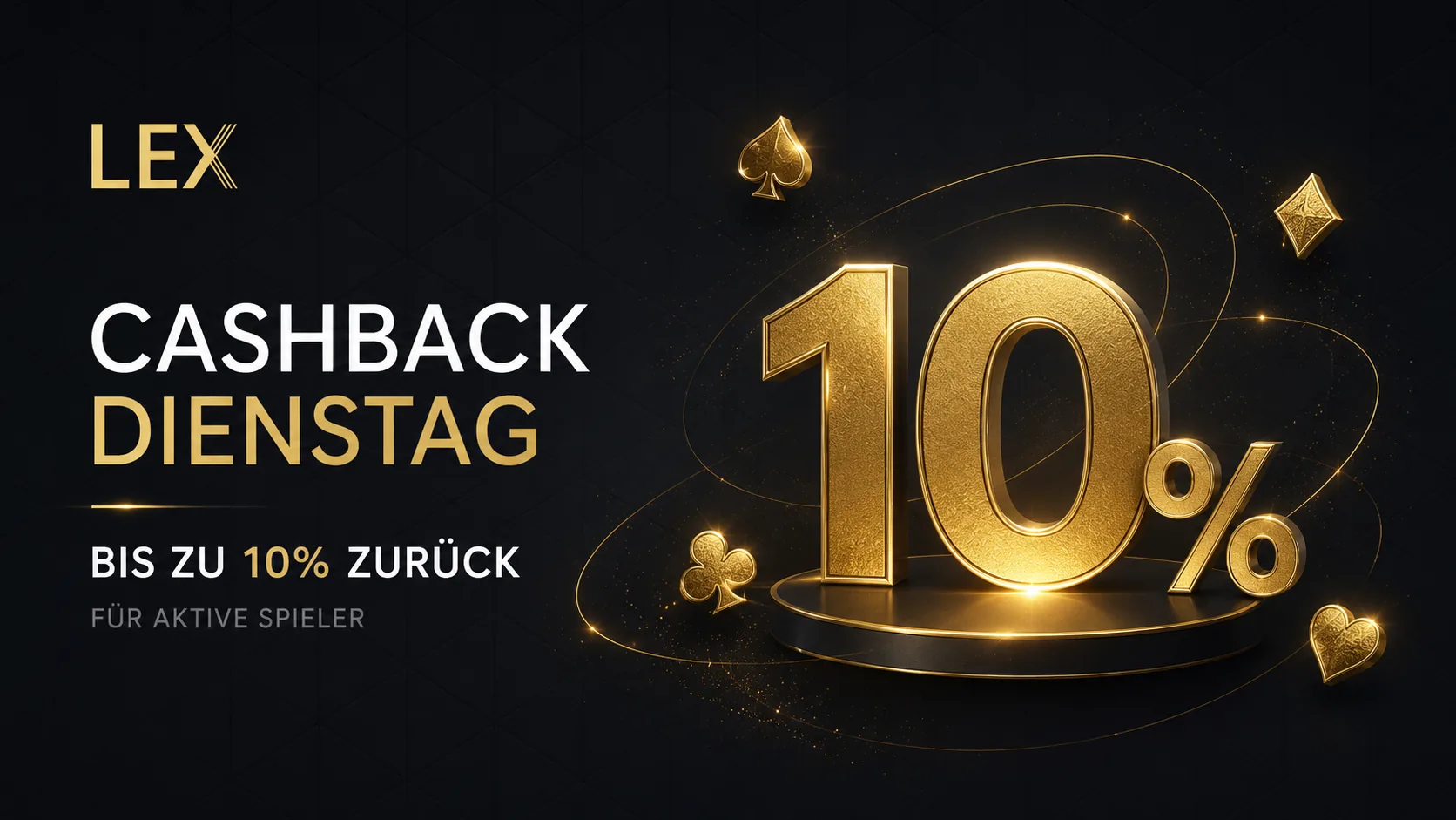 Lex Cashback Dienstag bis zu 10 Prozent zurück