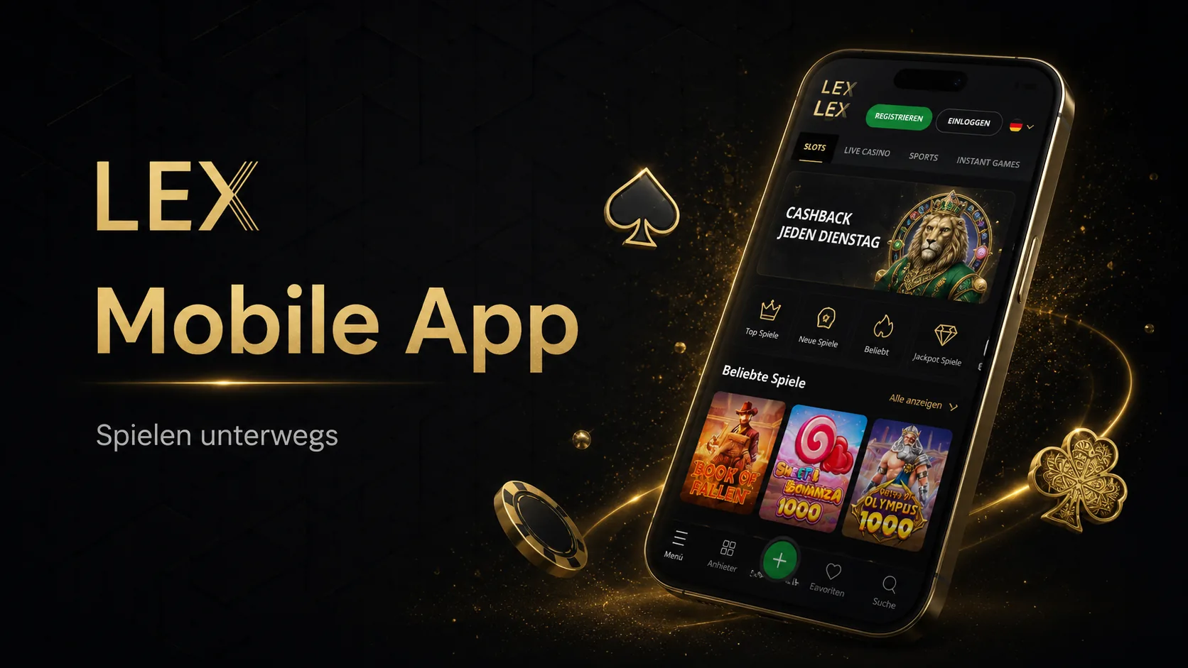 Lex Mobile App spielen unterwegs